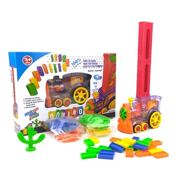 Играчки и хоби автоматично настаняване Domino Train Car Tunnel Track Train Slot Wood Railway Educational Toys САМ Toy Gift