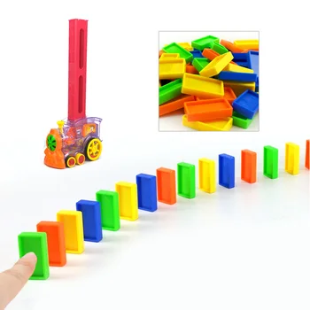 Играчки и хоби автоматично настаняване Domino Train Car Tunnel Track Train Slot Wood Railway Educational Toys САМ Toy Gift