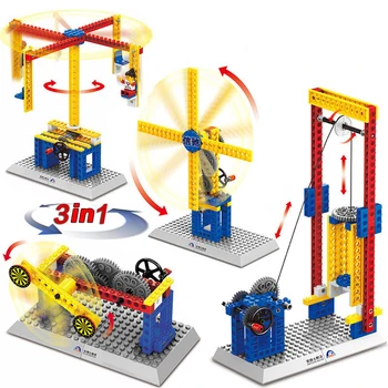Engineering Gear Science Educational Blocks Конструктор Toys Mechanical Gear Техника Building Blocks детска научна подарък играчка