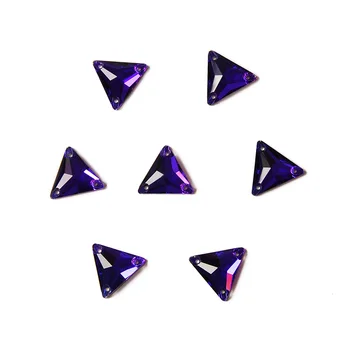 YANRUO 3270 Triangle Purple Velvet Sew On Strass Glass Губим Crystal шевни кристали за бижута с кристали