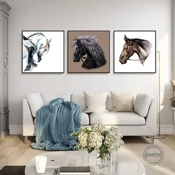 Абстрактни стилни кон платно плакат Wall Art Print Ink Живопис Nordic Picture for Living Room Modern Home Decoration