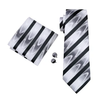 FA-1081 мъжки вратовръзки черно новост Коприна, жакард врата вратовръзка кърпичка копчета за ръкавели, определени вратовръзка за мъжете Бизнес сватба Безплатна доставка
