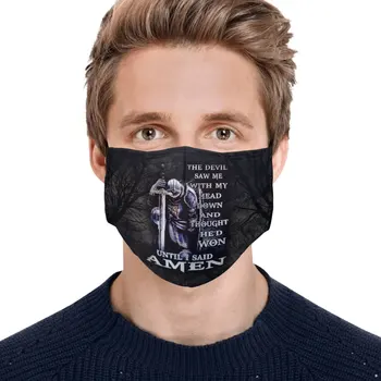 Новост рицари тамплиеры маска за лице 3D печатни многократна употреба ветроупорен прахозащитен маска унисекс възрастните / децата маски за лице KZ-001