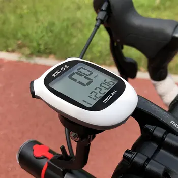 Мини GPS велосипед за измерване на скоростта на безжичната байк компютър с USB зареждане на LCD километраж, Колоездене скорост на състезания обучение байк компютър