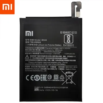 Xiaomi телефон, батерия BN48 4000 ма с голям капацитет, високо качество, подмяна на батерията за Xiaomi Redmi Note 6 Pro + средства + стикери
