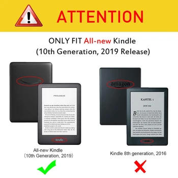 За Amazon Kindle 10th Generation 2019 Case for Amazon New Kindle 10th Generation 2019 e-reader e-book funda capa +film+pen