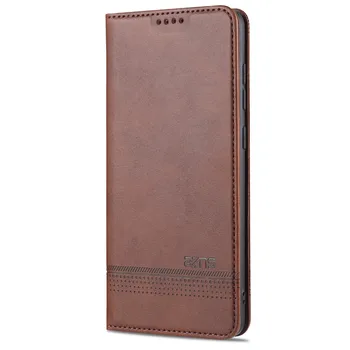 За Realme C15 Flip Case Luxury Leather Flip Stand Soft TPU Book Style Phone Cover Card Holder For Realme C15