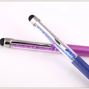 50шт Kawai Crystal химикалка писалка мода момиче звезда Кристал метал новост стилус сензорна писалка за писане на ученически пособия, офис