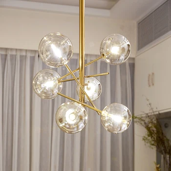 италиански дизайн на лампи стъклен балон балон полилей за хол трапезария кухня остров черно розово злато rh полилей светлина