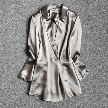 Марка Fashion Women High-end Luxury Summer Slim Acetate Blazer Coat