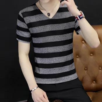 Корейската версия на тренда oshort-sleeved shirt t-shirt sleeves autumn t-shirt Qiuyi new Korean version of the trend of men ' s