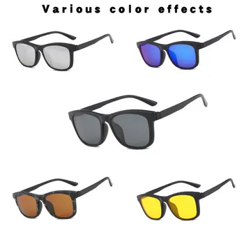 Vintage Clip On Men слънчеви очила polarized огледални женски слънчеви очила Outdoor Driving Fashion 5+1 Pecs Sets Eyewear Oculos Gafas UV