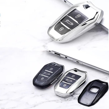 Мек TPU Car Smart Key Case Full Cover Shell за Peugeot 308 408 508 2008 3008 4008 5008 Citroen C4 C4L C3 C6-XR AutoAccessories