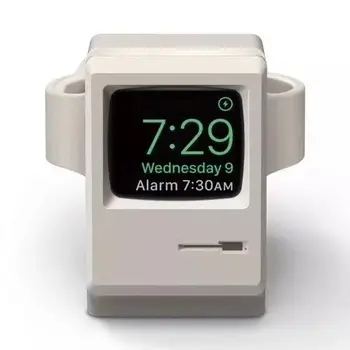 силиконовата компактна станция за Apple Watch Charger Dock Series 1 2 3 Charging Desktop Holder Docking for iwatch 38mm 42 милиметра