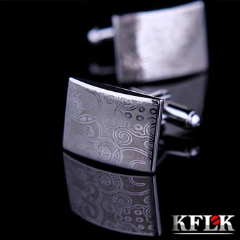 KFLK луксозен лазерен модел gemelos риза с копчета за ръкавели за мъжка марка на маншетите копчетата за ръкавели високо качество abotoaduras бижута