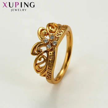 Xuping европейски стил за жени годежни пръстени нов прием на Фабрично форми на модерни синтетични кубични циркониеви бижута подаръци 15975