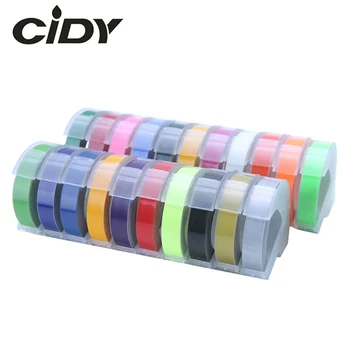 CIDY 2pcs 9MM 6 MM 12 MM Dymo 3D пластмасови тисненая ленти за печат на етикети на производител на PVC етикети DYMO M1011 1610 1595 1540 Motex E101