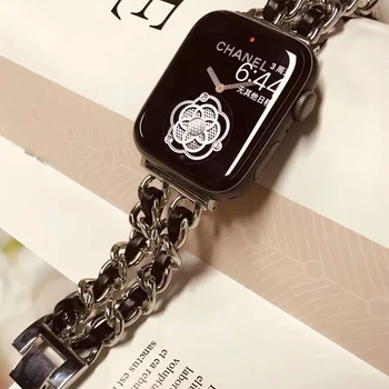 За Apple Watch Milanese Loop Band 40 мм 44mm верижка от неръждаема стомана, каишка за iwatch Series 5 4 3 2 1 40 мм 44mm гривна ръчна изработка