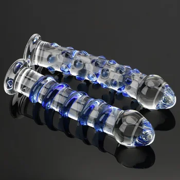 ОЛО еротичен анален анален накрайник кристал стъкло вибратори, секс играчки за жени реалистичен вибратор женски мастурбатор G-точката е по-голям пенис