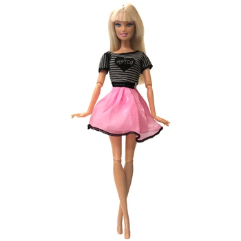 NK 5 бр./компл. кукла Dres пола, модни дрехи модерен облекло casual облекло за кукли Барби аксесоари Baby Toy Kids Gift DZ