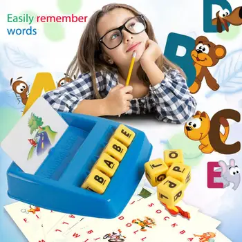 3D азбука Силиконова форма на буквите на детски образователни играчки, подходящи правописни думи ранните пъзел Родител-Дете, интерактивен