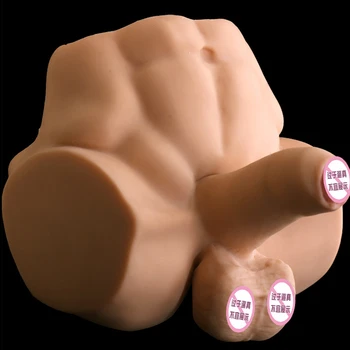 Вибратор мъжки half-length кукла в реалистичен вибратор масажор пениса и анален секс без вибратор за G Точката секс играчки за мъже, жени, гей, лесбийки