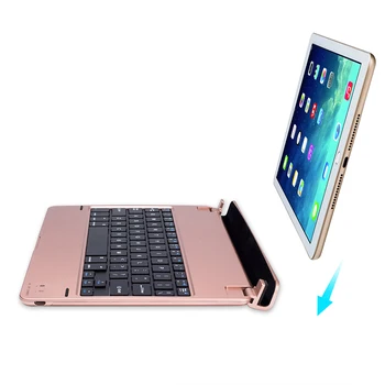 Ултра тънък светлина Безжична Bluetooth 3.0 клавиатура с превръщането на масата стойка държач за iPad 9.7 Pro 