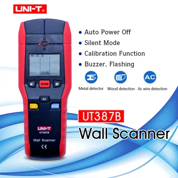 UNIT UT387B стенни скенери, метал, дърво, стена детектор многофункционален портативен кабел ac Търсещия скенер детектор led светлина