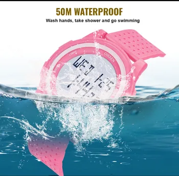 OHSEN digital lady ръчен часовник-тънки модерни бели водоустойчиви електронни дамски часовници, спортни мъжки мъжки часовници relogio feminino