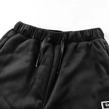 Размер 7XL 8XL мъжки ежедневни панталони зимни сребристо-фокс кадифе сгъстено спортни панталони Man Fitness Jogger мъжки кожени топли спортни панталони