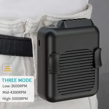 Талия фен силен вятър преносим хендсфри USB вентилатор 6000 mah мини носене клип на климатик вентилатор за работа на открито, къмпинг