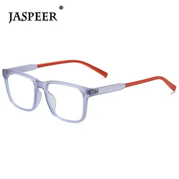 JASPEER Retro Square Kids Computer Glass Children Blue Light Blocking Glasses for Boys Girls Goggle Eyeglasses TR90 Light Frame