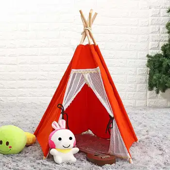 Детска палатка Tipi Playhouse за деца преносим Infantil дом за деца Cabana детски палатки украса килим новородено снимка
