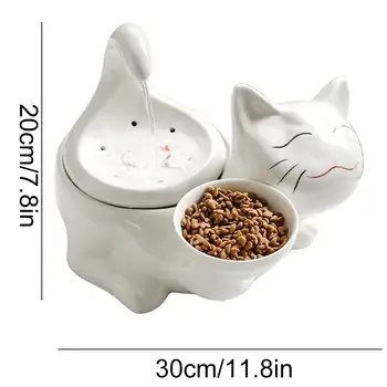 Керамични разпределител на вода за домашни любимци 2Л 360 представи топка на фонтана вода котка пие с филтри и пяна замяна за котки и кучета