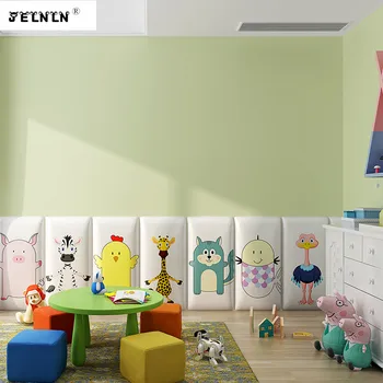 Карикатура анти-сблъсък 3d триизмерна мек пакет детска стая сладък животни украса етикети нощни татами стенни стикери