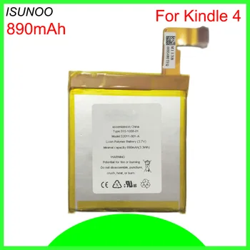 ISUNOO Mobile Battery For Kindle 4 5 6 D01100 515-1058-01 MC-265360 S2011-001-S