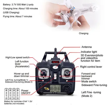 Syma X5C/ x5c-1 RC Quadcopter Drone с камера или Syma X5 rc helicopter drone