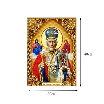 Религия икона лидер диамантена мозайка истински религиозни мъже Диамантена бродерия и кристали 30*40 см 5D САМ диамантени картини