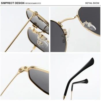 SIMPRECT поляризирани слънчеви очила Жени 2021 луксозна марка квадратни слънчеви очила мъжете мода реколта огледално шофьорска нюанси за жени