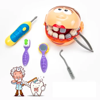 Децата на зъболекар работилница пластелин за моделиране д-р играчки защита на зъбите играе на къща обучение образование играчки