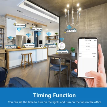 Нова Smart Switch WiFi + 433 Remote Control Support Sasha / Smart Life APP Home Automation Module работа с Алекса Google Home
