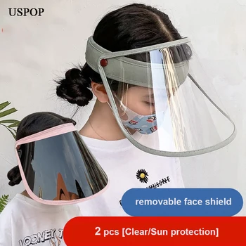 USPOP 2020 Sun caps for children kid summer hats 2 бр капачка за защита на лице, шапки с лицето щиткой