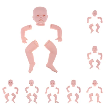 Направи си САМ ръчно изработени 20inch Reborn Комплекти Silicone Head Full Limb Мухъл Буден Baby Doll Unpainted Мухъл Making Different Appearance #1