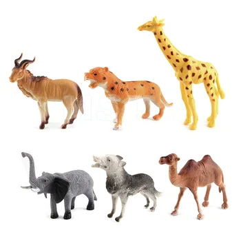 Гората реалистични диви животни тигър, лъв, слон зоологическа градина в джунглата мини играчки за домашни любимци децата образователни фигура от набор от играчки