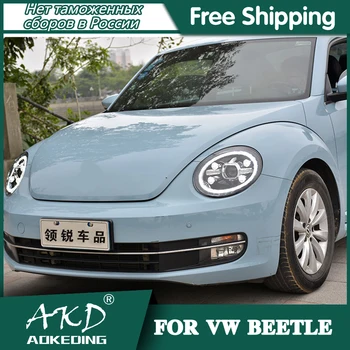 Фарове за автомобили VW Beetle 2013-2020 beetle DRL дневни ходова светлината на Прожекторите LED Bi xenon светлини фарове за автомобили тунинг аксесоари
