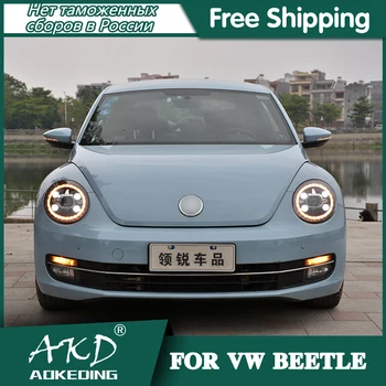 Фарове за автомобили VW Beetle 2013-2020 beetle DRL дневни ходова светлината на Прожекторите LED Bi xenon светлини фарове за автомобили тунинг аксесоари