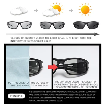 SIMPRECT фотохромичните поляризирани слънчеви очила мъжете UV400 високо качество на шофиране огледало мъжки слънчеви очила Моден Спортни слънчеви очила за мъже