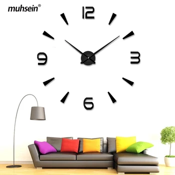 Muhsein 2020 Home Decor стенни часовници нов 3D дигитален творчески часовници с модерен стикер стенни часовници голяма DIY акрилни огледало часовници