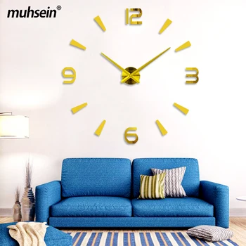 Muhsein 2020 Home Decor стенни часовници нов 3D дигитален творчески часовници с модерен стикер стенни часовници голяма DIY акрилни огледало часовници