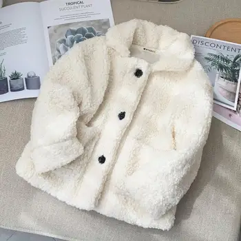 12M-12T детска палто от изкуствена кожа Baby Teddy Bear дебела топла горна дреха за момчета палта, зимни якета за момичета Y3468